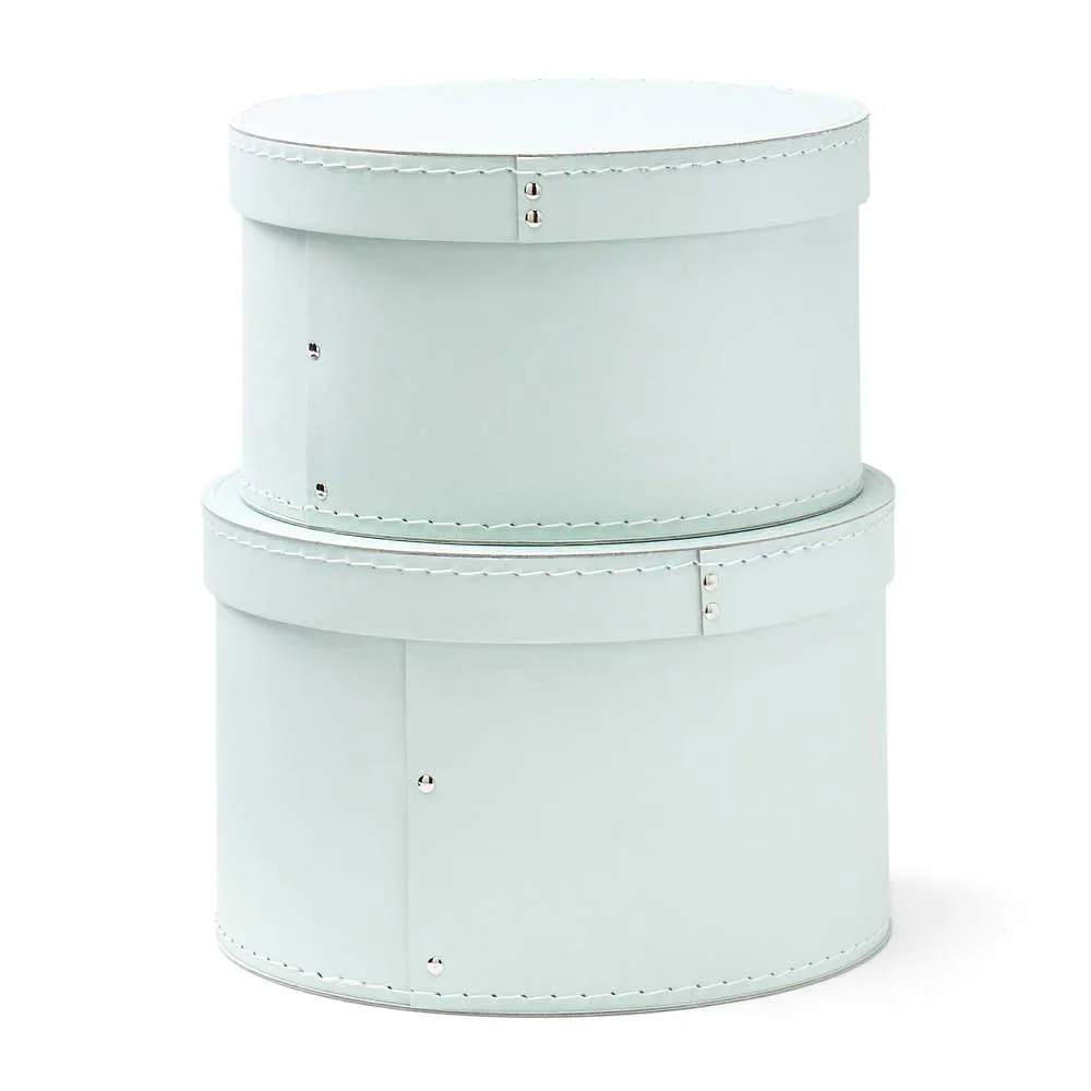 Kids Concept 2er Set runde Pappschachteln hellgrün