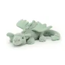 Jellycat Kuscheltier, Plüschtier, Stofftier - Sage Dragon, Größe: Klein - H8 X B30 CM