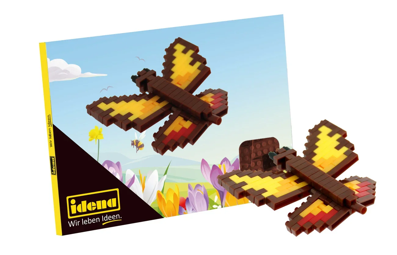 Idena, Minibausteine Postkarte - Spielwaren für Kinder und kreative Bastelprojekte, Art: Schmetterling