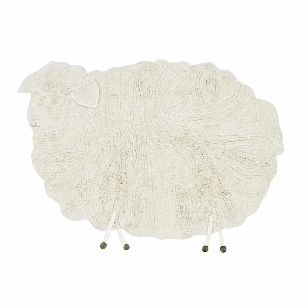 Lorena Canals waschbarer Wollteppich "Pink Nose Sheep"