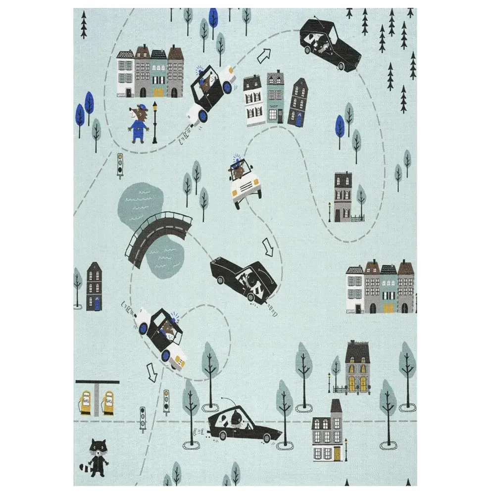 Livone Kinderteppich waschbar Stadt & Autos, Teppichgrösse: 140 x 140 cm