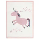 Livone Kinderteppich Einhorn rosa creme, Größe: 120 x 180 cm