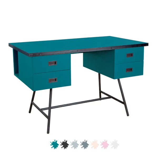 Laurette Schreibtisch L50, Farbe: Vieux rose