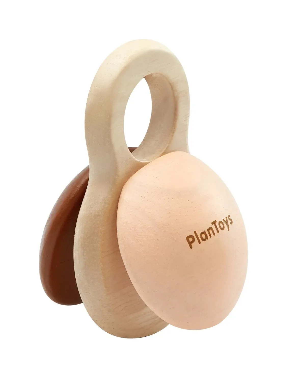 Plan Toys - Rassel - Shake N Clap, Gummibaumholz