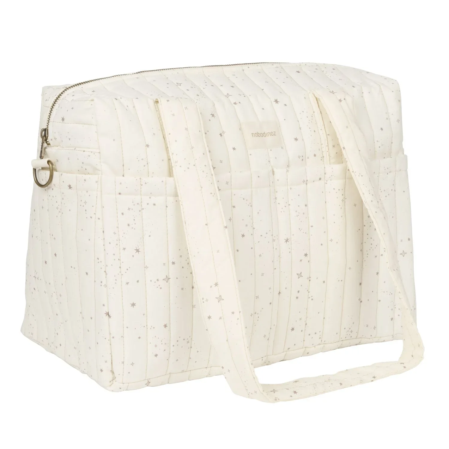 Nobodinoz STORIES Wickeltasche für Kinderwagen, Kinderwagen tasche, 40 x 30 x 25 cm, Farbe: Natürliche Milchstraße