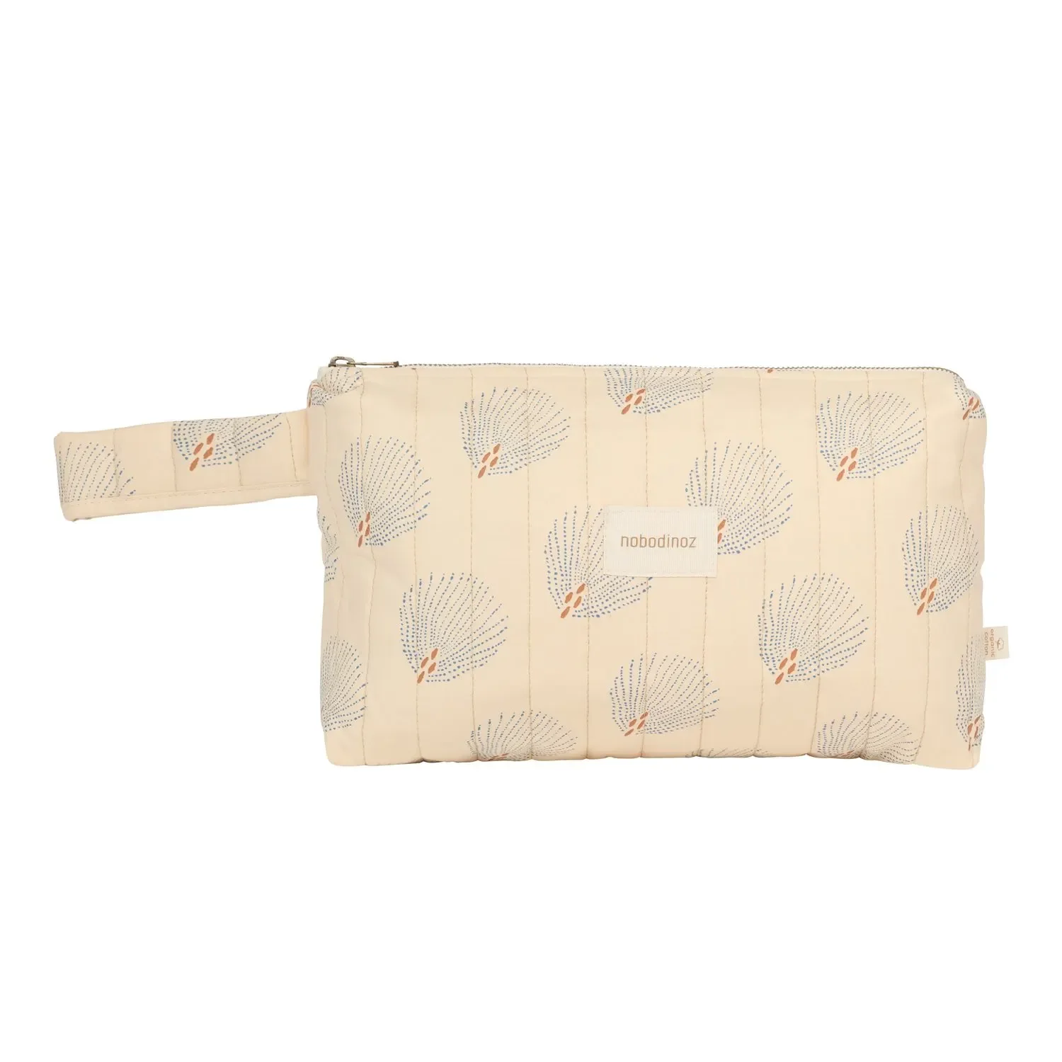 Nobodinoz STORIES Kosmetiktasche, Kulturtasche, 30 x 18 x 7 cm, Farbe: Blauer Gatsby/ Creme