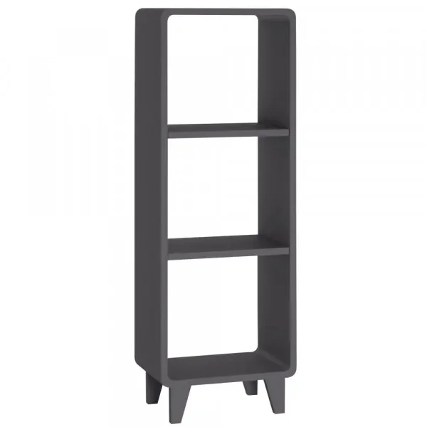 Laurette schmales Bücherregal Millefeuille, Farbe: Charbon