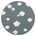 Livone Teppich rund Wolken mint