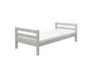 FLEXA Einzelbett, Juniorbett - Classic, Massivholz Kiefer, 90x200 cm, Integrierter Lattenrost, Farbe: Grau gewaschene Kiefer