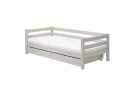FLEXA Classic Kinderbett, Einzelbett - Gemütliches Sofa-Bett mit 2 Schubladen & Skandinavischem Design, 90x200 cm, Farbe: Weiß gewaschene Kiefer