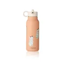 Liewood Kinder Wasserflasche, Trinkflasche Falk 350 ml - Recycelter Edelstahl, Isoliert, Auslaufsicher, Farbe: Katze / Toskana rosa