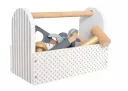 Jabadabado Kinderspielzeug, Kinderwerkzeug, Werkzeugkiste Holz - Teddy, Farbe: silber