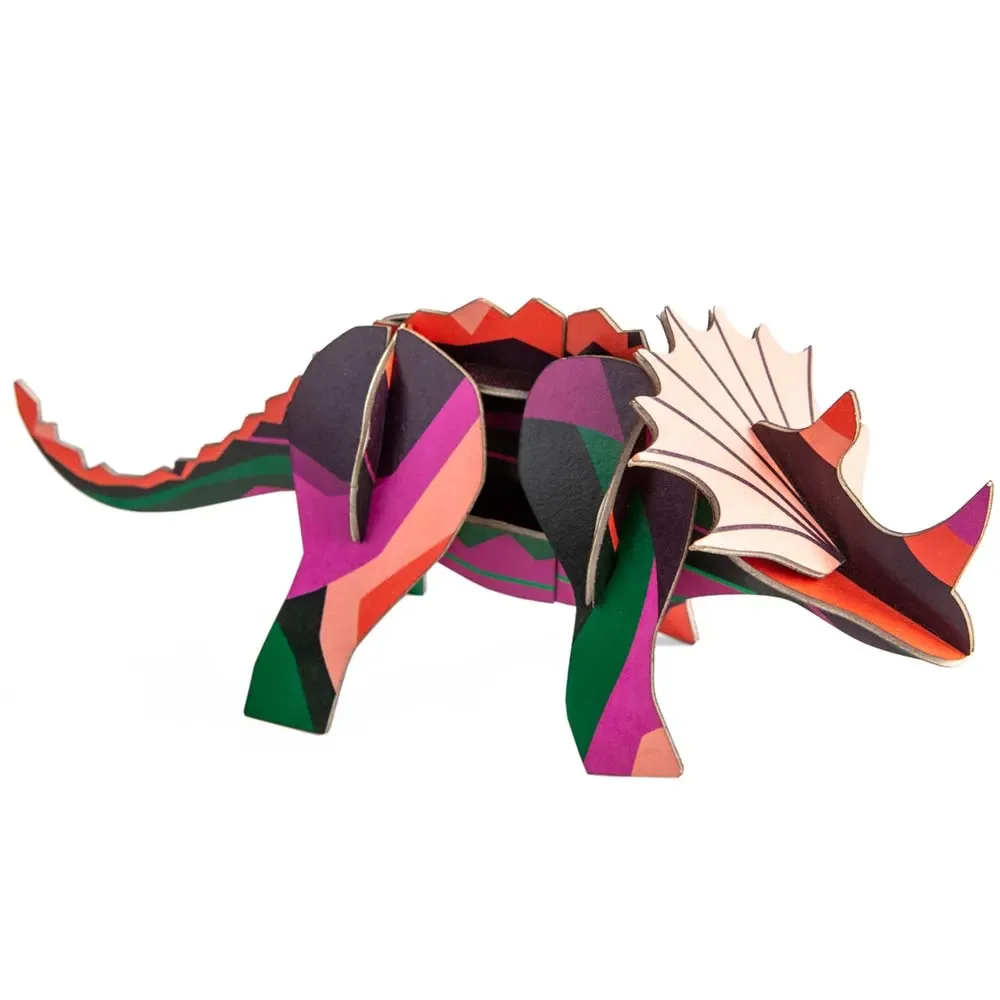 studio ROOF 3D Dinosaurier Triceratops Pappe