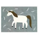 Ava & Yves Postkarte Einhorn weiss