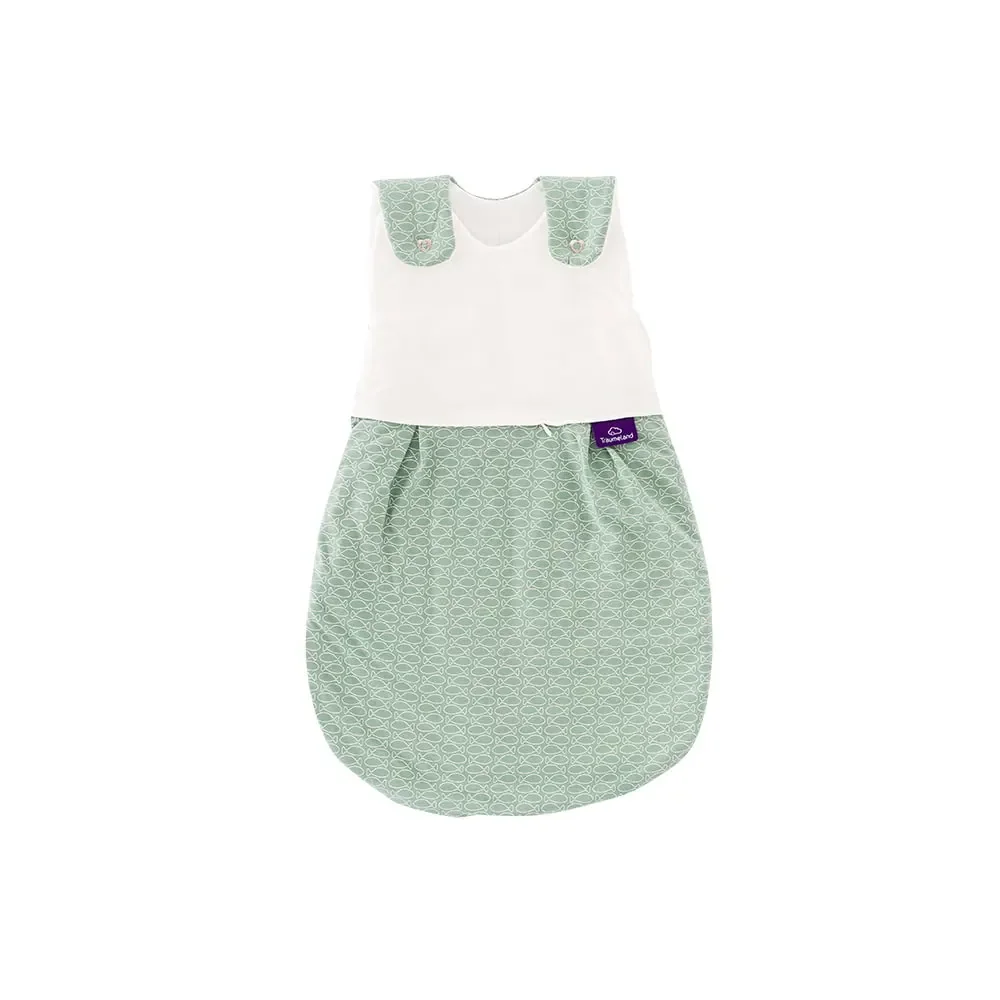 Träumeland Liebmich Baby Schlafsack, Schlummersack, Innenschlafsack - Fische Mint, Grösse: 62/68