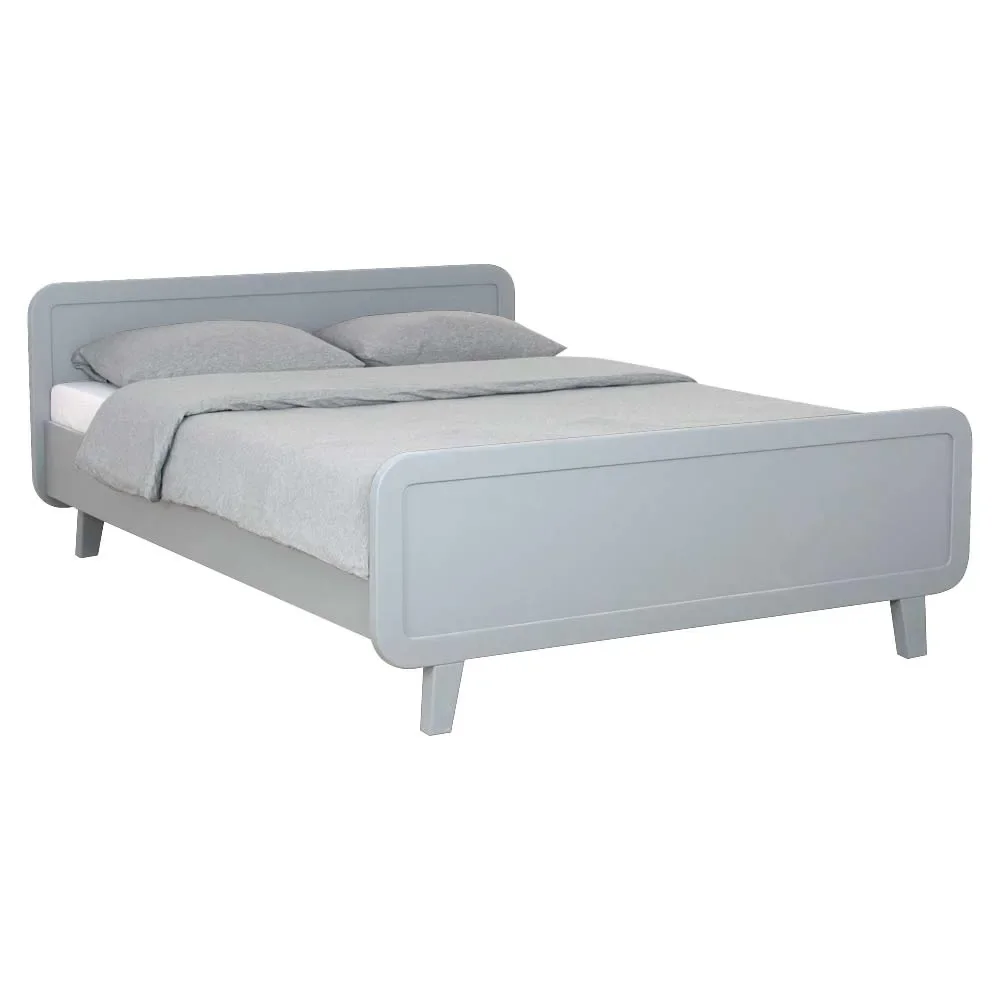 Laurette Kinderbett / Doppelbett "Le Lit Rond" 140 x 200 cm, Farbe: Gris