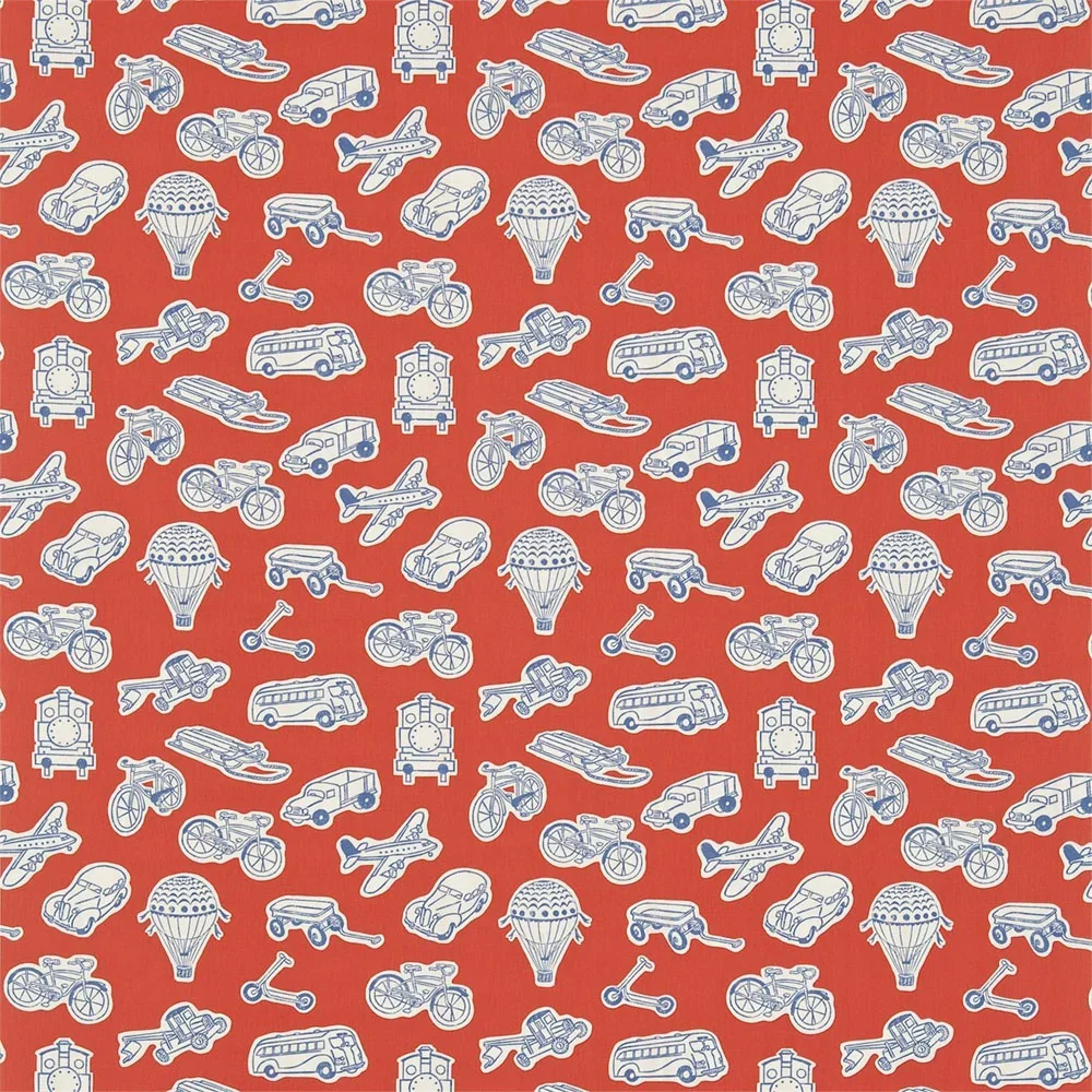 Little Sanderson Abracazoo Motivstoff Ballons & Fahrzeuge rot blau