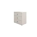 Flexa Kommode - Classic, mit 3 Schublade, 72x74,5 cm, Farbe: Grau gekalkt / Grau gekalkt / Türkis