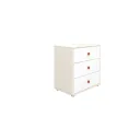 Flexa Kommode - Classic, mit 3 Schublade, 72x74,5 cm, Farbe: Weiß gekalkt / Weiß / Rouge