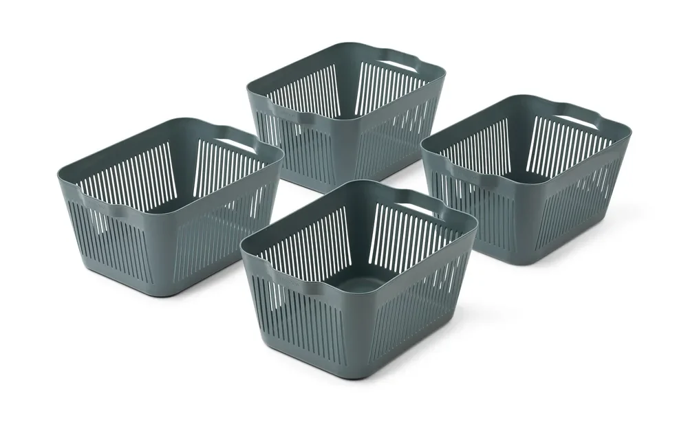 Liewood Korb - Makeeva, S 4-Pack, Farbe: Whale blue