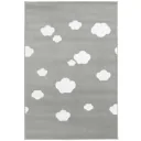 Livone Teppich Wolken grau, Teppichgrösse: 120 x 180 cm