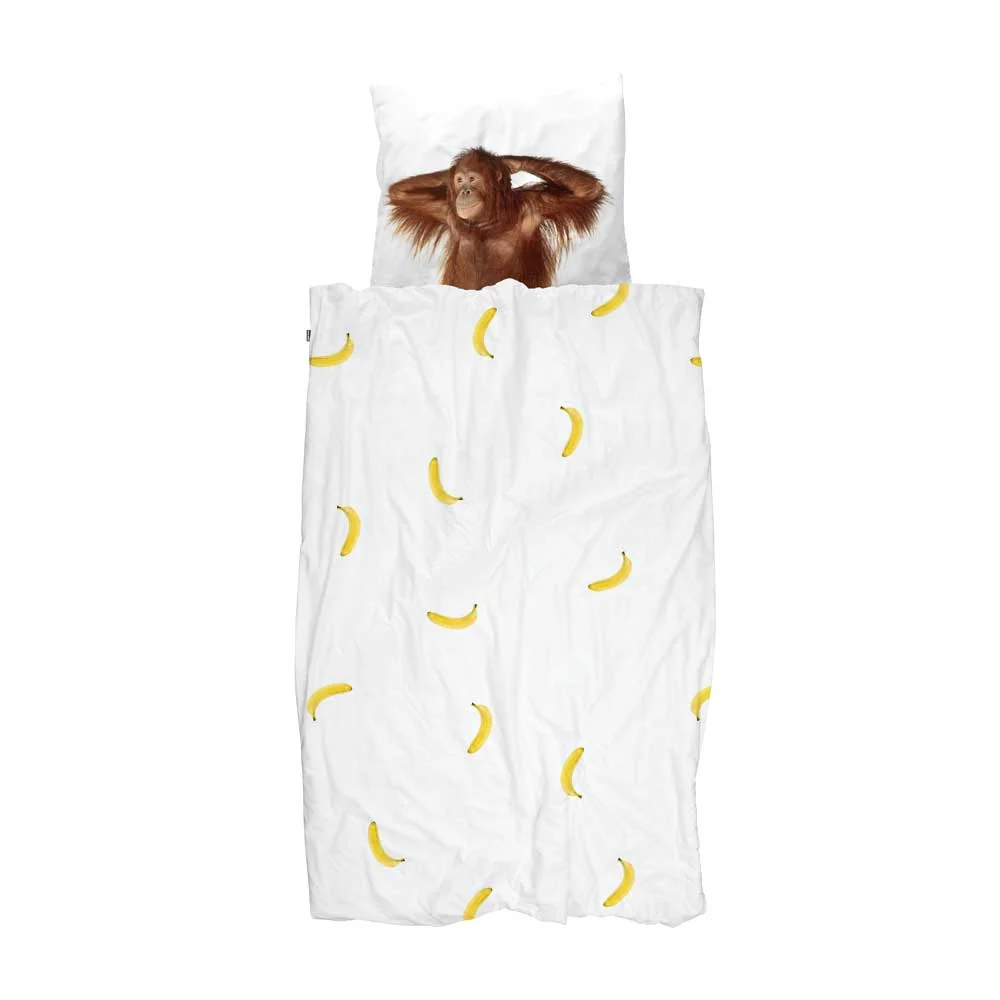 Snurk Bettwäsche Affe und Bananen 135 x 200