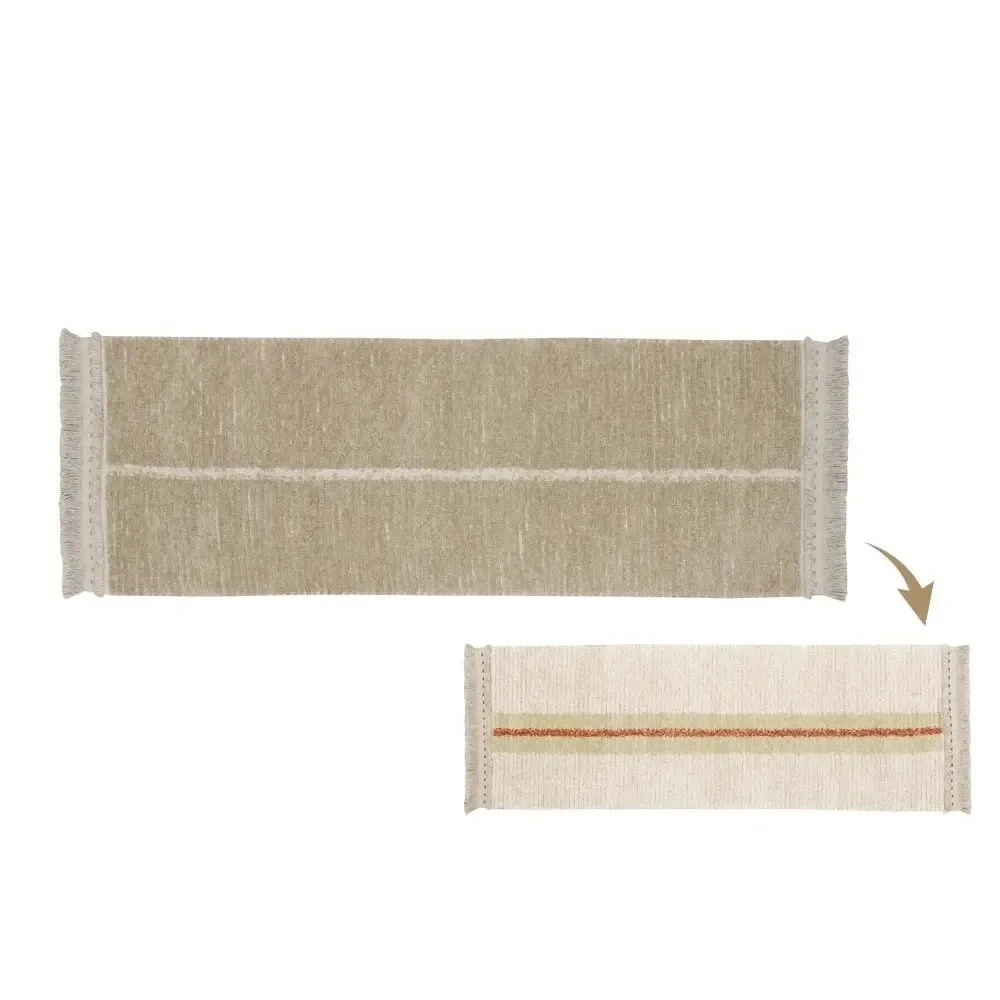 Lorena Canals waschbarer Wendeteppich "Reversible Duetto" beige, Größe: 80 x 230 cm