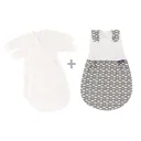 Träumeland Liebmich Baby Schlafsack, Schlummersack, Innenschlafsack Set - Wolke Grau 3tlg. Set, Grösse: 80/86