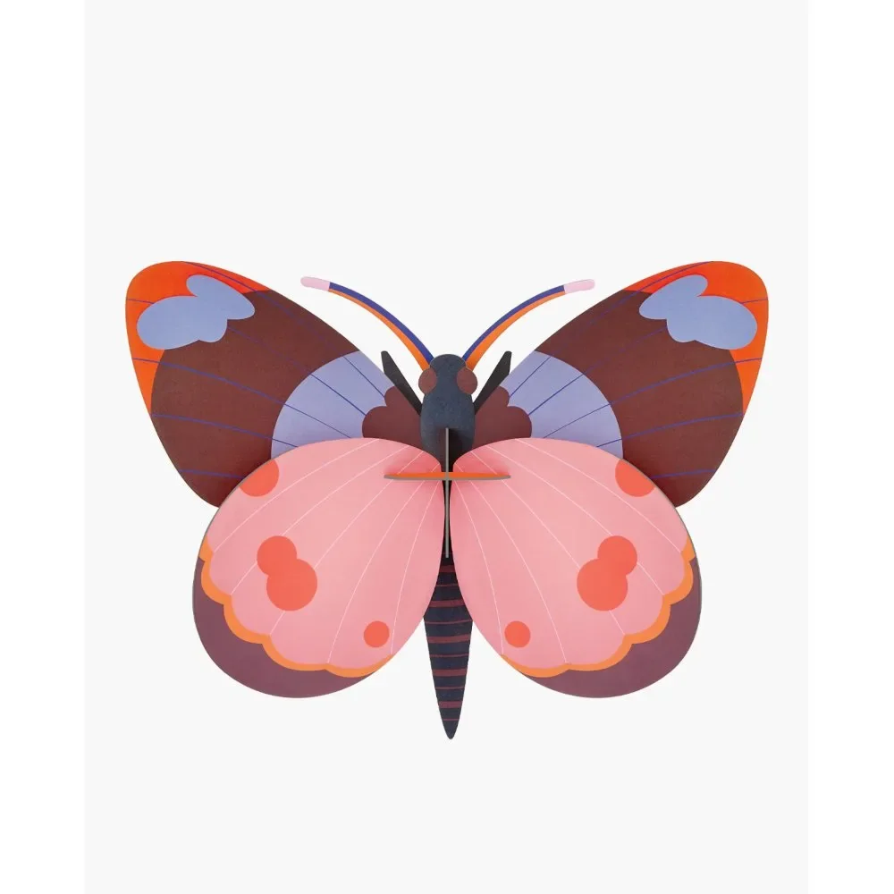 studio ROOF 3D Schmetterling rosa Pappe