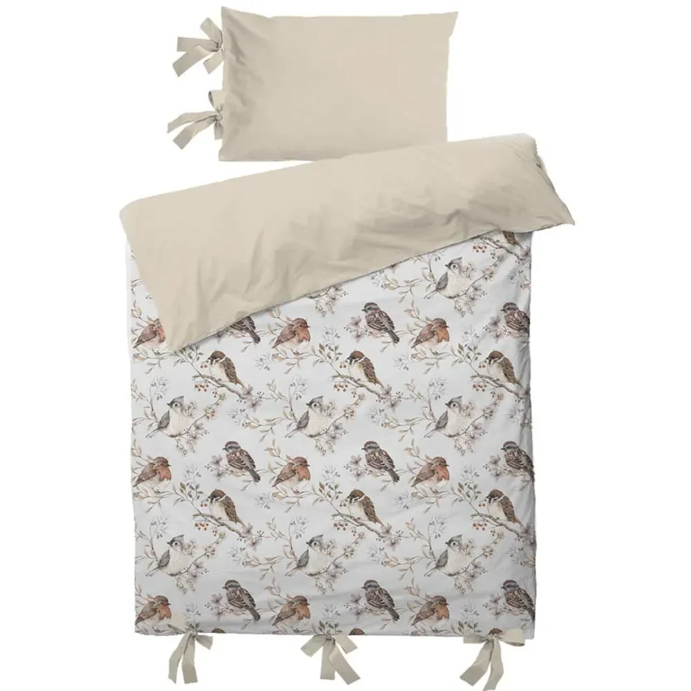 Dekornik Kinderbettwäsche Vögel 100 x 135