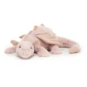 Jellycat Kuscheltier, Plüschtier, Stofftier - Rose Dragon, Größe: Mittel - H12 X B50 CM