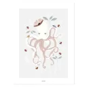 Lilipinso Poster Frau Octopus mit Blüten