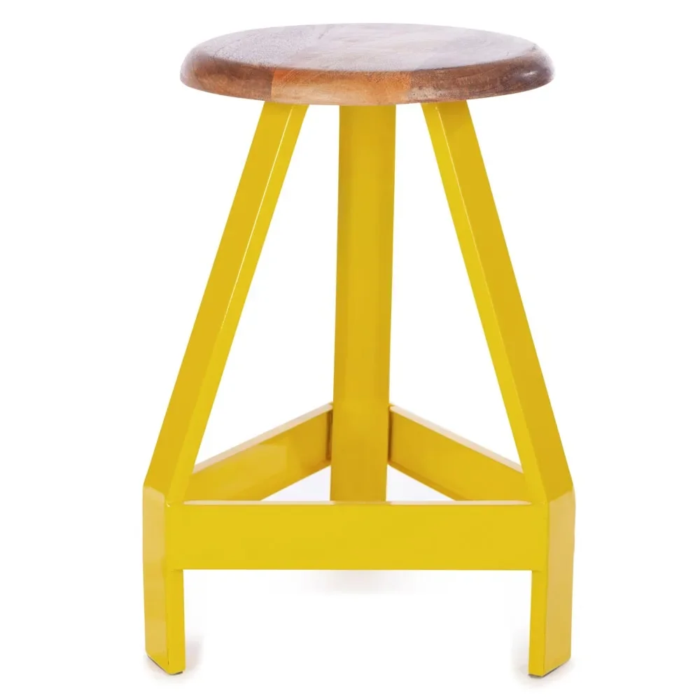 Kidsdepot Hocker Metall Holz gelb