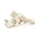Jellycat Kuscheltier, Plüschtier, Stofftier - Snow Dragon, Größe: Klein - H8 X B30 CM