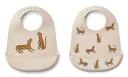 Liewood Silikon Lätzchen 2er pack - Tilda, Farbe: Leopard Sandy
