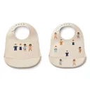 Liewood Silikon Lätzchen 2er pack - Tilda, Farbe: Kids Sandy