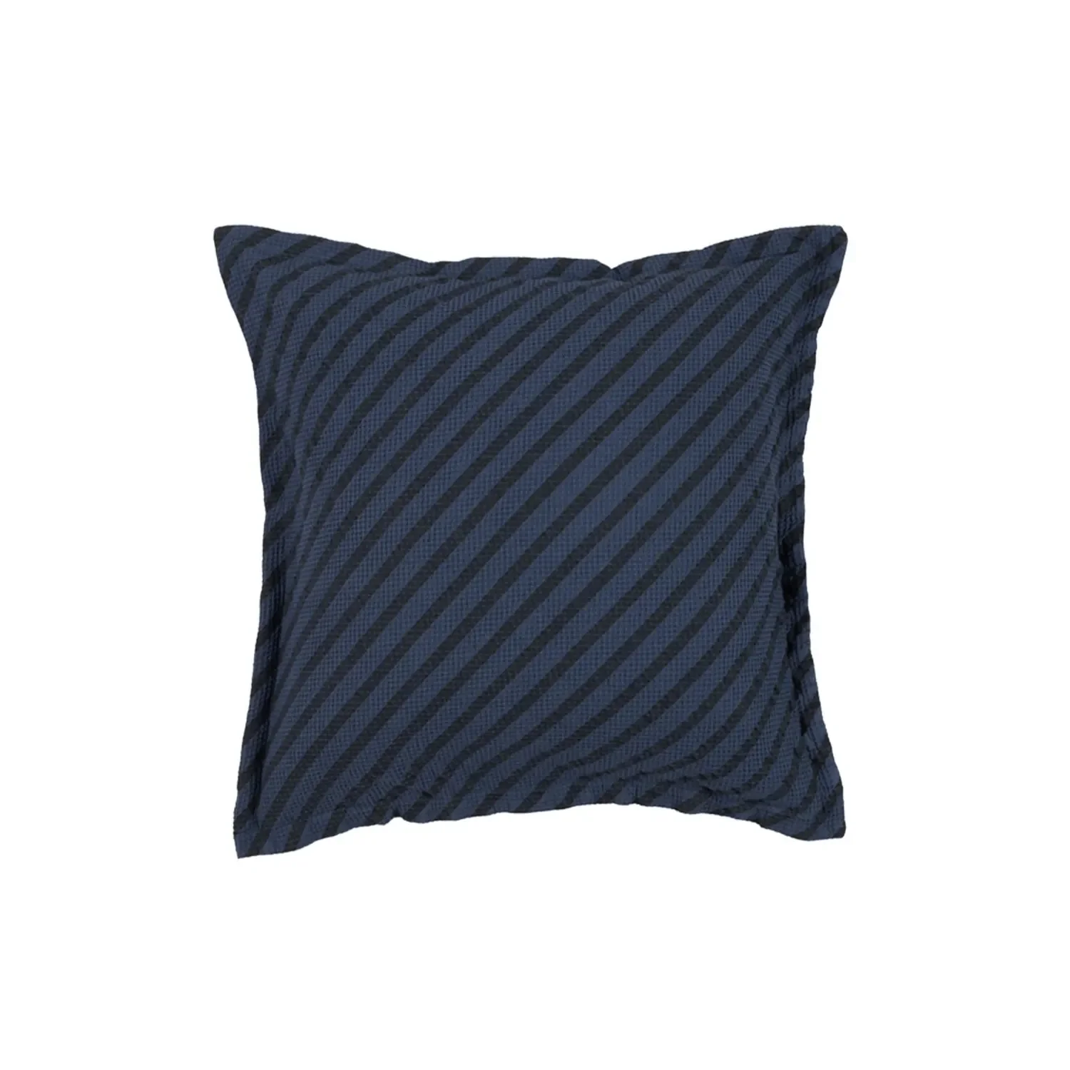 Nobodinoz LANDSCAPE Kissen - Waffelmuster, 45 x 45 cm, Farbe: Streifen kobalt