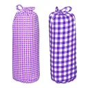 Taftan Spannbettlaken 70 x 140 vichy & karo lila, karogrösse: 7 mm