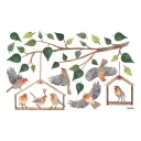 Lilipinso Wandsticker M Rotkehlchen im Vogelhaus