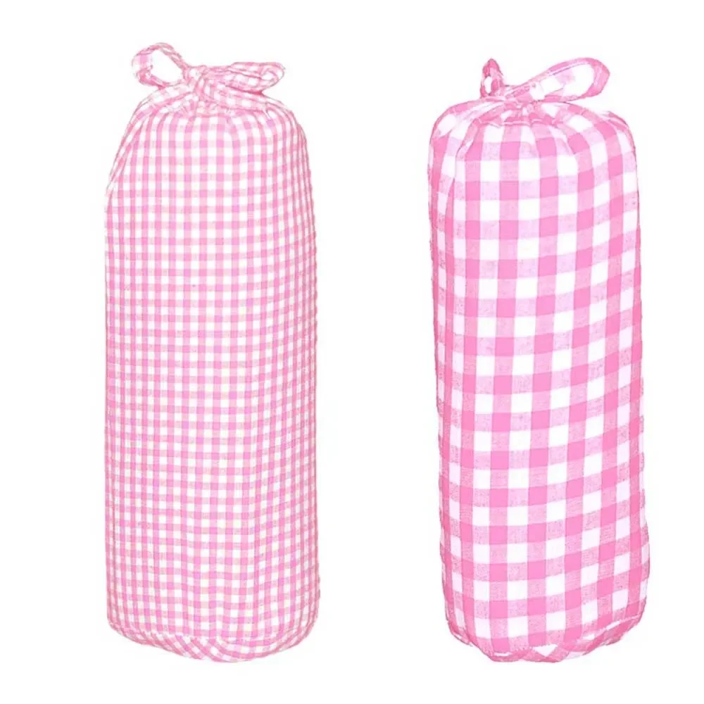 Taftan Spannbettlaken 70 x 140 vichy & karo rosa, karogrösse: 3 mm