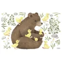Lilipinso Wandsticker M Entenküken mit Bär gelb braun