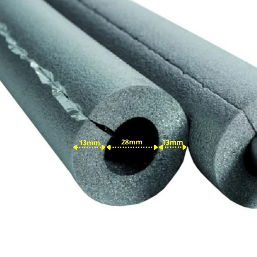 Rohrisolierung, 28mm x 13mm, 1m Isolierschlauch, selbstklebend