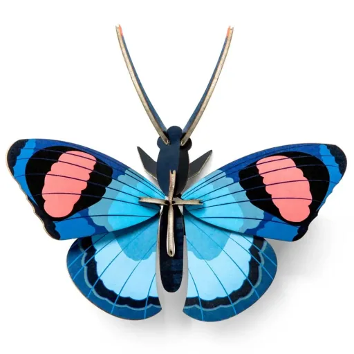studio ROOF 3D Schmetterling blau Pappe