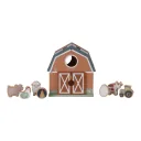 Little Dutch Formensortierspiel, Formen Steckspiel Little Farm - Lernspielzeug aus Holz für Kinder ab 18 Monaten