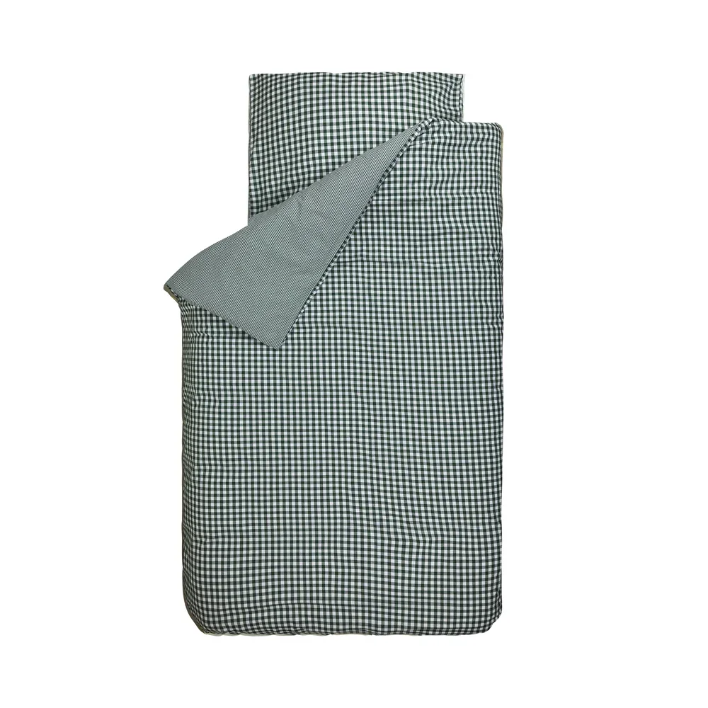 Bink Kinderbettwäsche BB Karo dunkelgrün 100 x 135