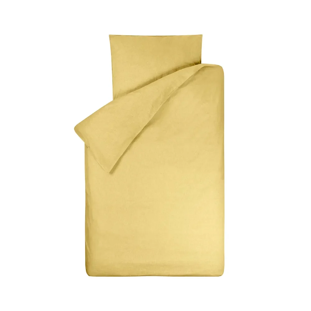 Bink Kinderbettwäsche Bo uni senfgelb 100 x 135