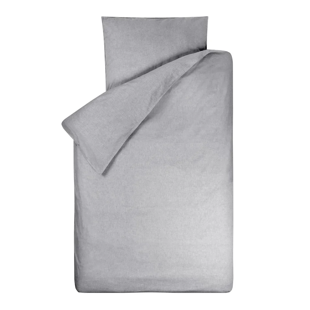 Bink Bettwäsche Bo uni grau 135 x 200