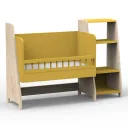Mathy by Bols "Asymetry" Baby Beistellbett umbaubar zum Schreibtisch mit 1 Regal