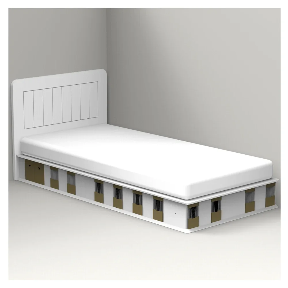 Mathy by Bols BOXES Kinderbett 1 Seite Stall natur 90 x 190