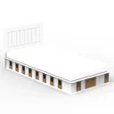 Mathy by Bols BOXES Kinderbett 2 Seiten Stall natur 90 x 190